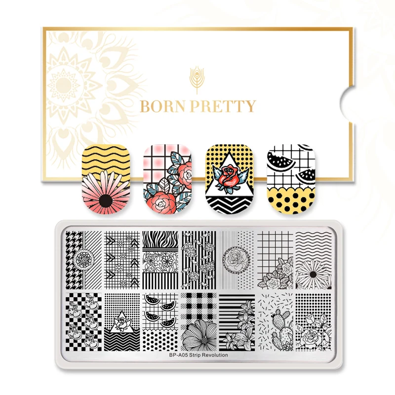 BORN PRETTY ногтей штамповки пластины 12*6 см Животные цветок растения шаблон дизайн ногтей штамп шаблон Лето нержавеющая сталь пластины