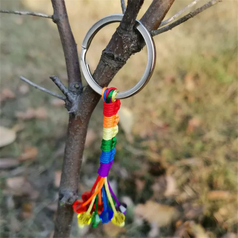 OTS113 Love Is Радуга ЛГБТ гей Прайд с украшением в виде кристаллов брелки мужские