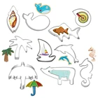 10 шт.компл. животных Китовая акула трафареты для нарезки печенья прессформы 3D кондитерский шприц для украшения изделий Кондитерские печенье, фондан, пирог пресс-формы для выпечки инструменты для самостоятельного декорирования