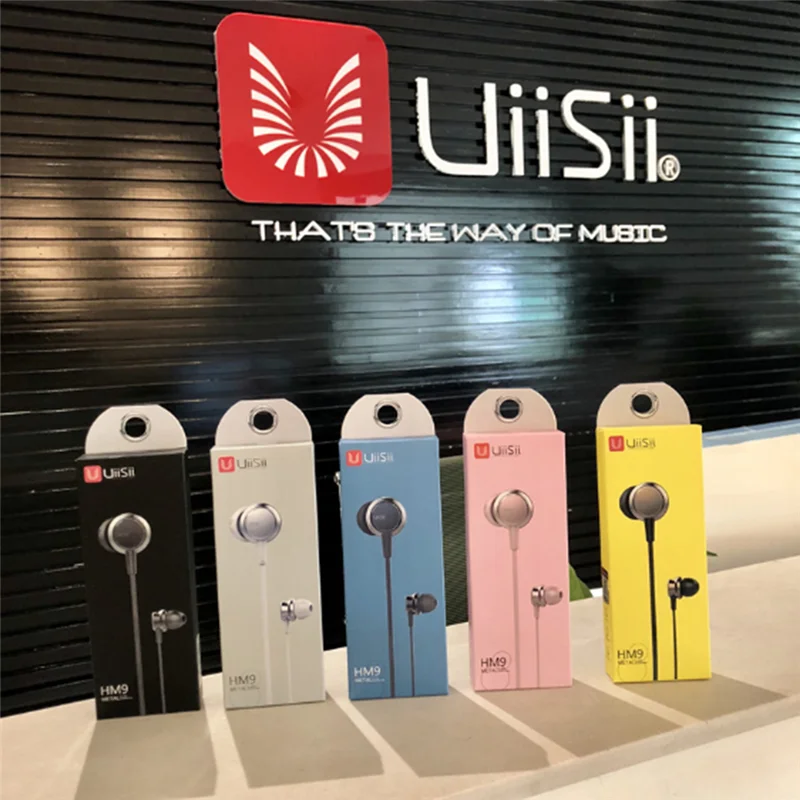 Uiisii HM9 сабвуфер-вкладыш с HIFI наушниками, динамические наушники с прямой подкладкой, 3,5 мм разъем стерео, для iPhone/huawei Mp3