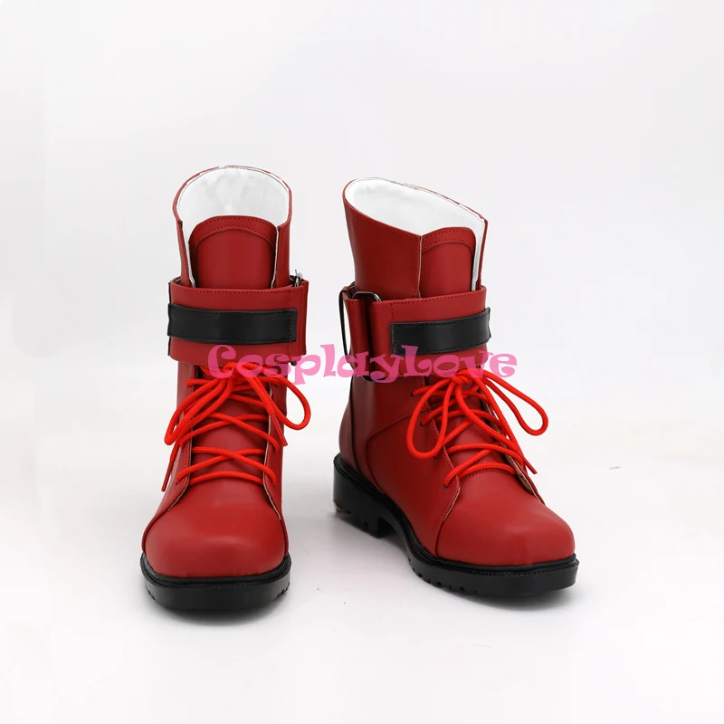 Кожаная обувь для косплея персонализированной финальной фантазии VII Tifa Lockhart Red