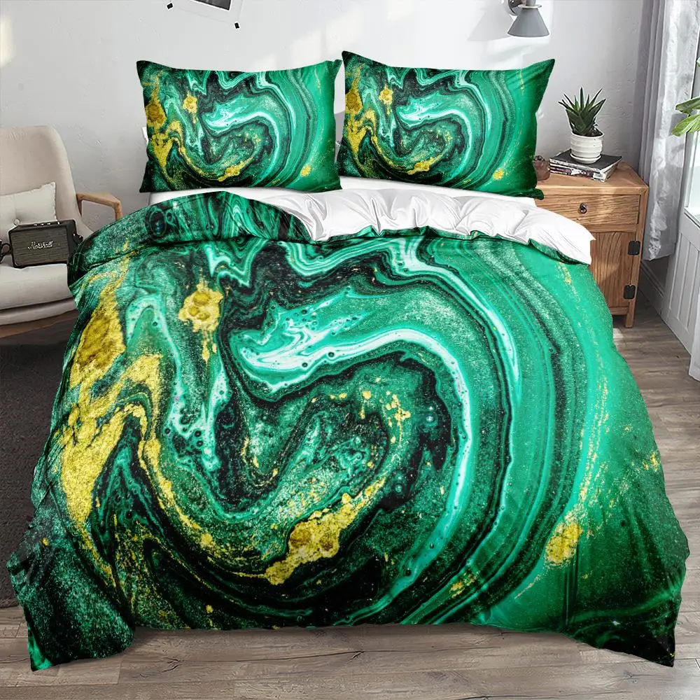 

3D Classic Marble Quilt Cover Set Bedding Sets Comforter Covers Pillowcase 3-Piece Duvet Cover Bed Linen King 200x200 Bedspreads