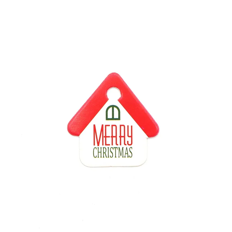 Christmas house 50 шт. Рождественская звезда тег Санта Клаус бирки крафт-бумага карты тег конфеты мешок украшения Рождество год подарок посылка оформление бирок - Цвет: Christmas house