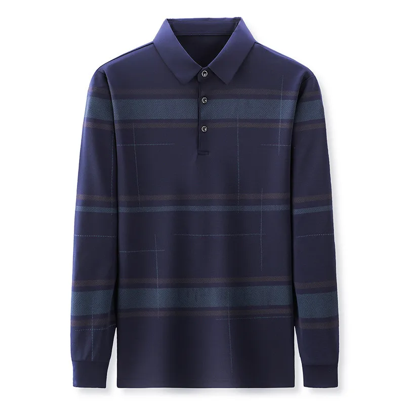 

Ymwmhu Striped Graphic Polo Shirt Men New Arrival Fashion Clothing Business Male Polo Shirt Spring and Autumn Fit Slim Tshirt