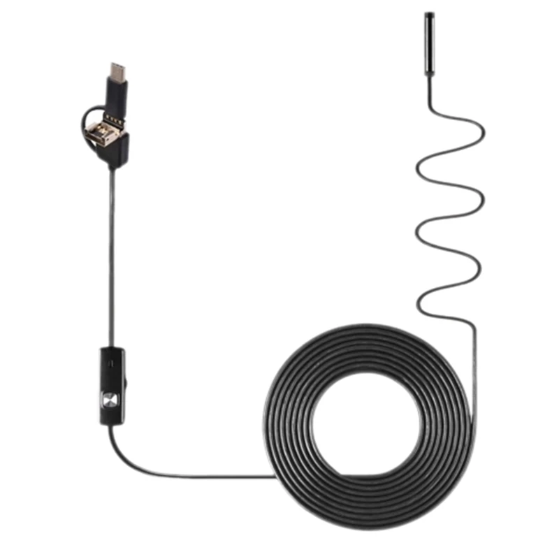 3-в-1 промышленный эндоскоп бороскоп Инспекционная камера Встроенный 6