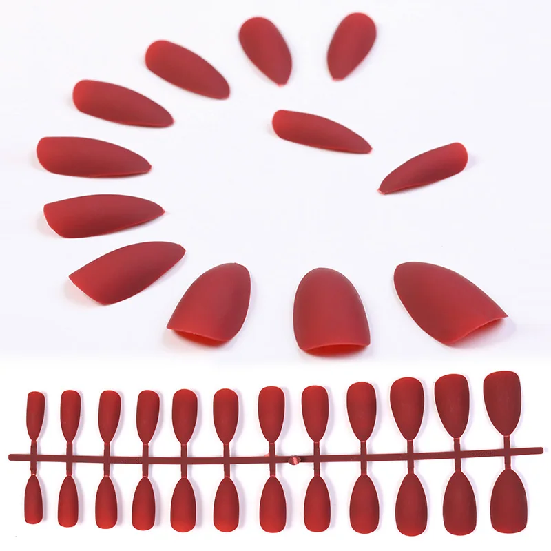 Матовые накладные полные ногти на руках накладки для дизайна ногтей Советы