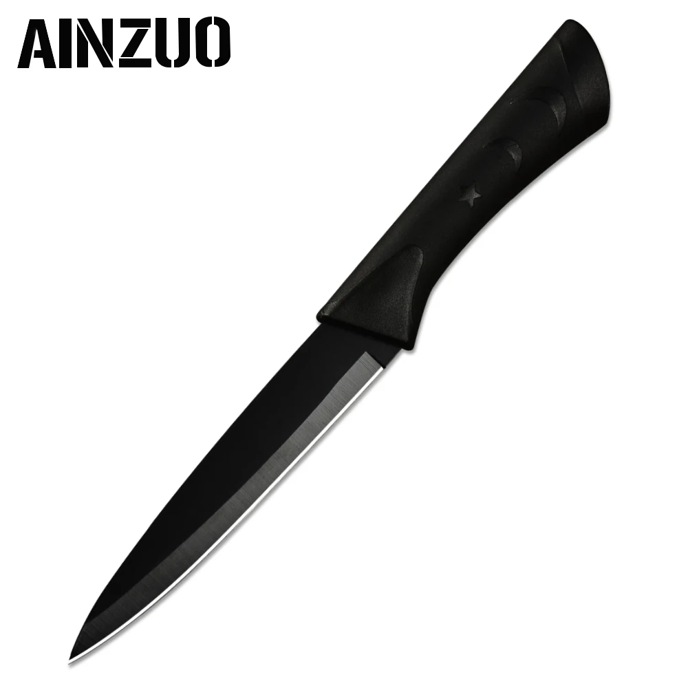 AINZUO, кухонный нож из нержавеющей стали, 6 шт. в наборе, ультра острое лезвие, кухонные ножи, кухонные принадлежности, инструменты - Цвет: F.5 inch Utility