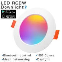 Светодиодный точечный светильник с Bluetooth, приглушаемая лампа RGB для умного дома, потолочный светильник, точечный светильник, лампа с меняющи...