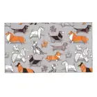 Оригами собачка друзья  серый льняной текстуры фон мочалки полотенце для купания лица иллюстрация собаки иллюстрация собак