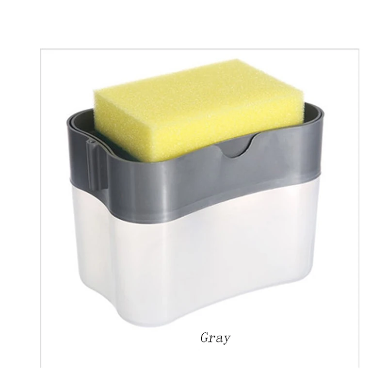 

Kitchen Detergent Semen Box Automatic Liquid Dispensersponge Press Automatic Liquid Box Scouring Pad Dishwashing Brush