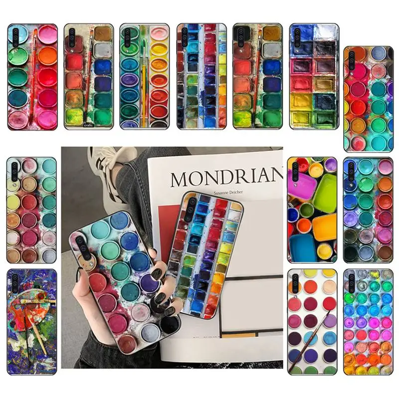

Watercolors Set Paint Palette Paint Box Phone Case For Samsung A41 A31 A50 A32 A11 A12 A02 A52 A21 M31 A72 A51 A70 A71 A21S