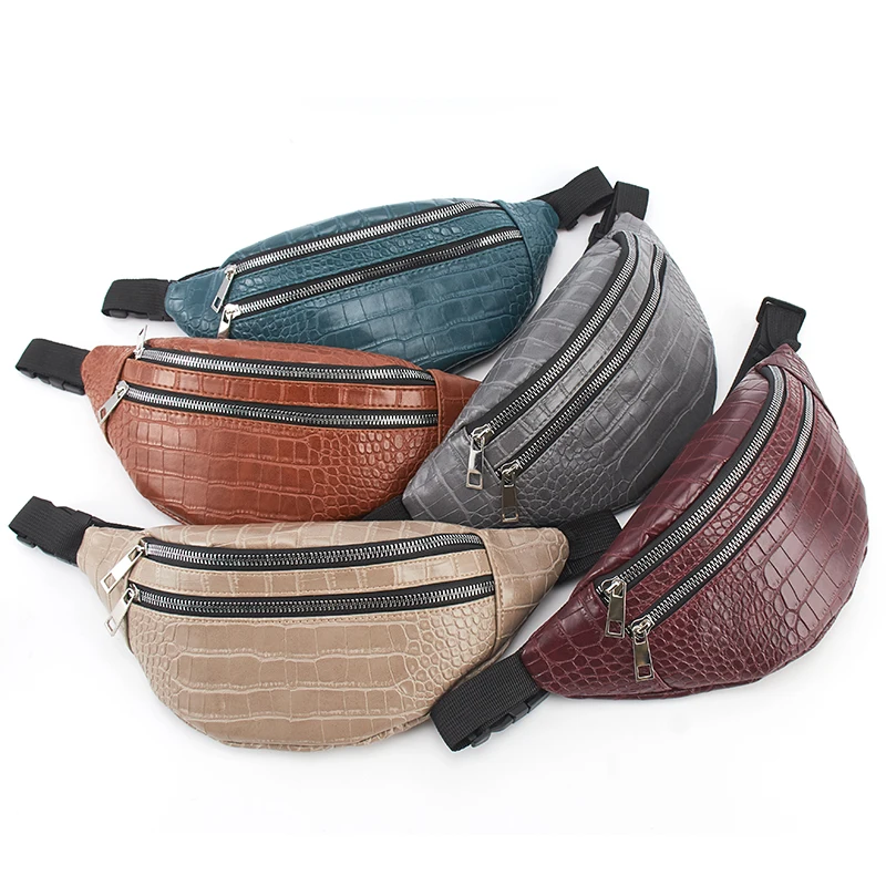 

belt bag waist packs for women designer brand Luxury bags High Quality crocodile women PU leather bag Fanny Packs message bag