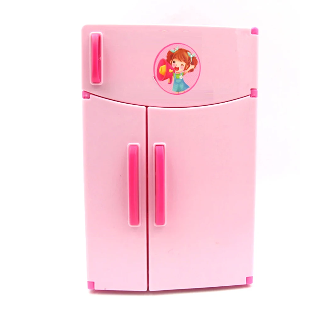 Розовые бытовые приборы детские игрушки для ролевых игр мини холодильник