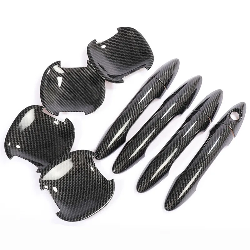 Углеродное волокно Печатный автомобильный наружный дверной ручки крышки чаши