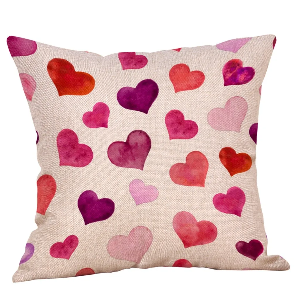 Чехол для подушки на День святого Валентина квадратный милый чехол украшение
