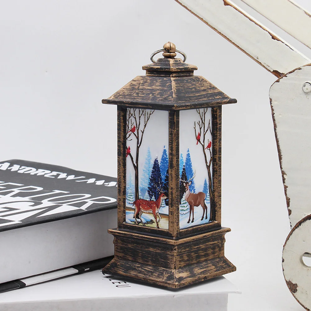 Праздничный фонарь Рождественское украшение для дома винтажный светодиодный