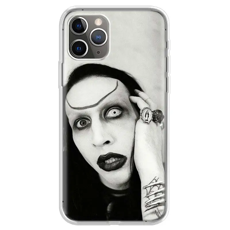 Менсона чехол для телефона Apple Iphone 11 12 Pro MIni 7 7G 8 8G 6S Plus 6 6G X Xr Xs Max + 5G 5S SE с защитой от