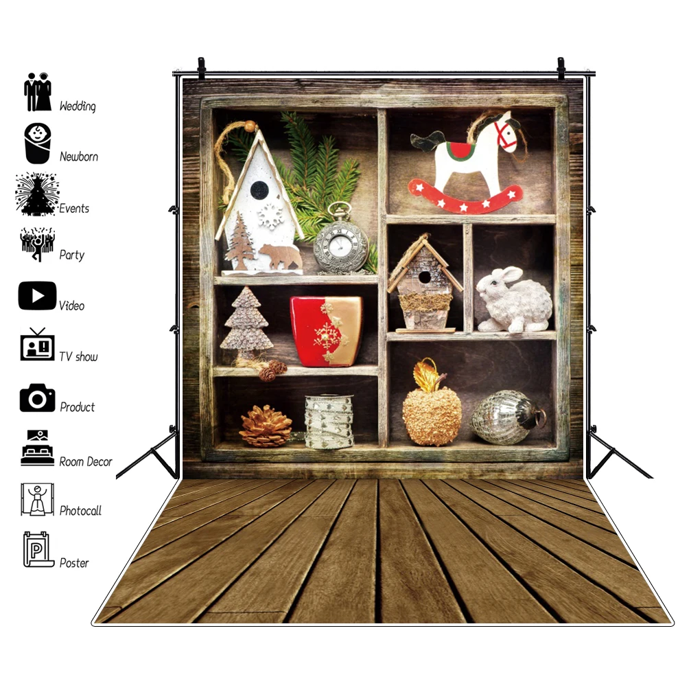 Laeacco деревянный пол сервант интерьер детская портретная сцена фотографический