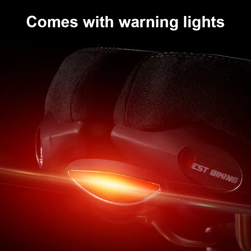 

Bicycle Saddle with Taillight Soft Cycling Saddle Cushion with Light Shockproof Hollow Breathable Bike Seat Saddle Cycling Parts
