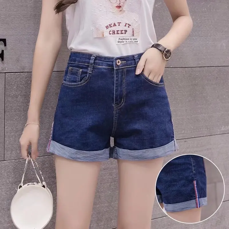 Ковбойские шорты женская летняя Корейская версия эластичные облегающие с