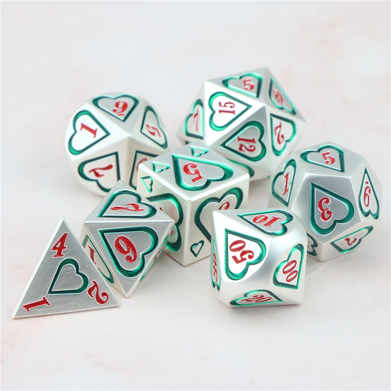 Металлические игральные кости dnd набор многогранные настольные rpg подземелье и
