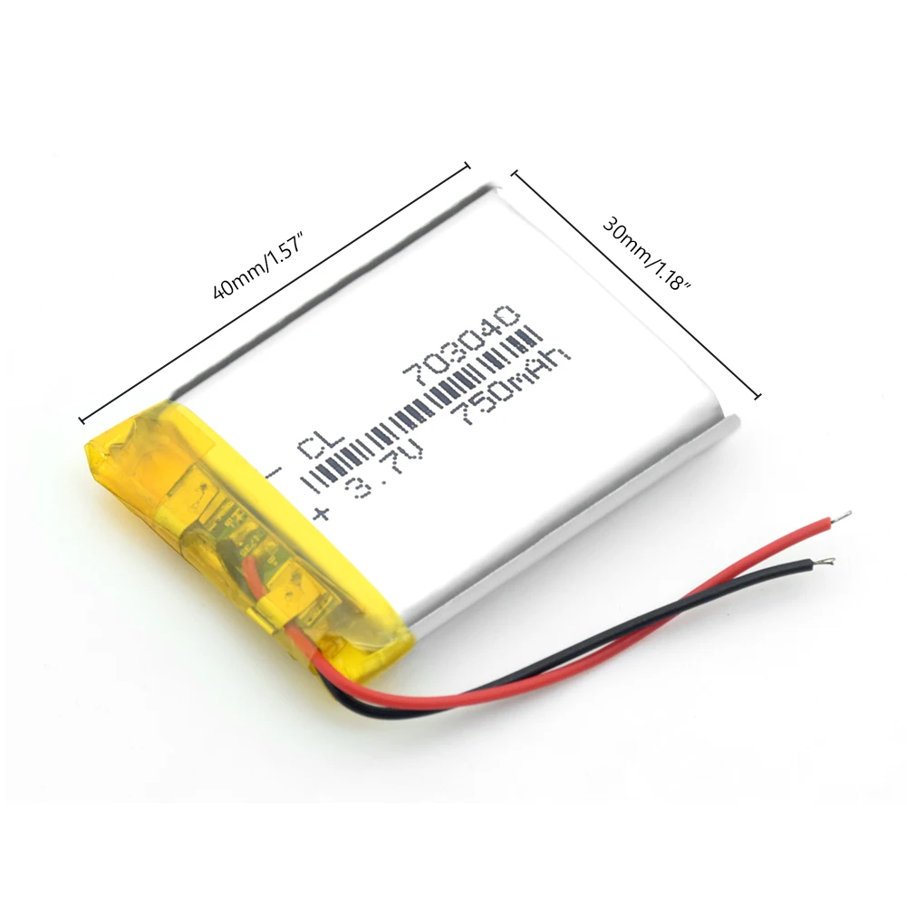 Аккумуляторная батарея 750mAh Lipo 703040 литий-полимерная сменная cells для Светодиодный