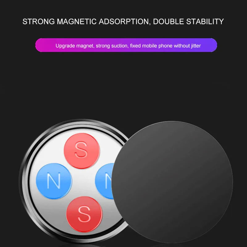 lecolli magnetic car phone holder universal magnet holder in car mobile phone holder stand mount for universal phone small ears free global shipping