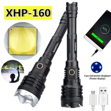 Супер яркий XHP160 вспышка светильник мощный фонарь USB