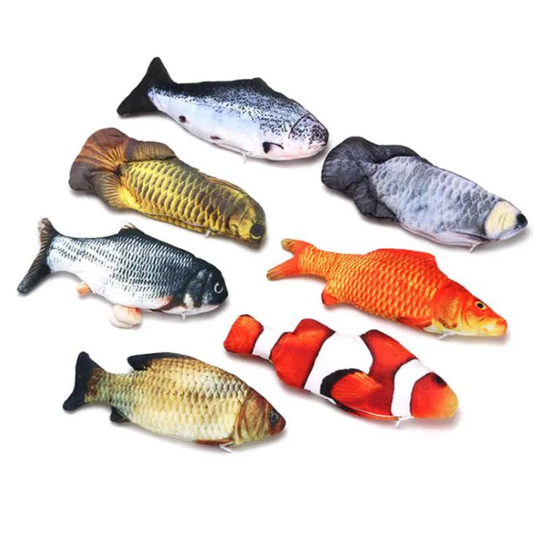 

Lifelike Electric Bionic Fish Appease kitten Ddevelopmental Toys Training Animal Funny Cat Washable Portable Gnawing Pet Toy