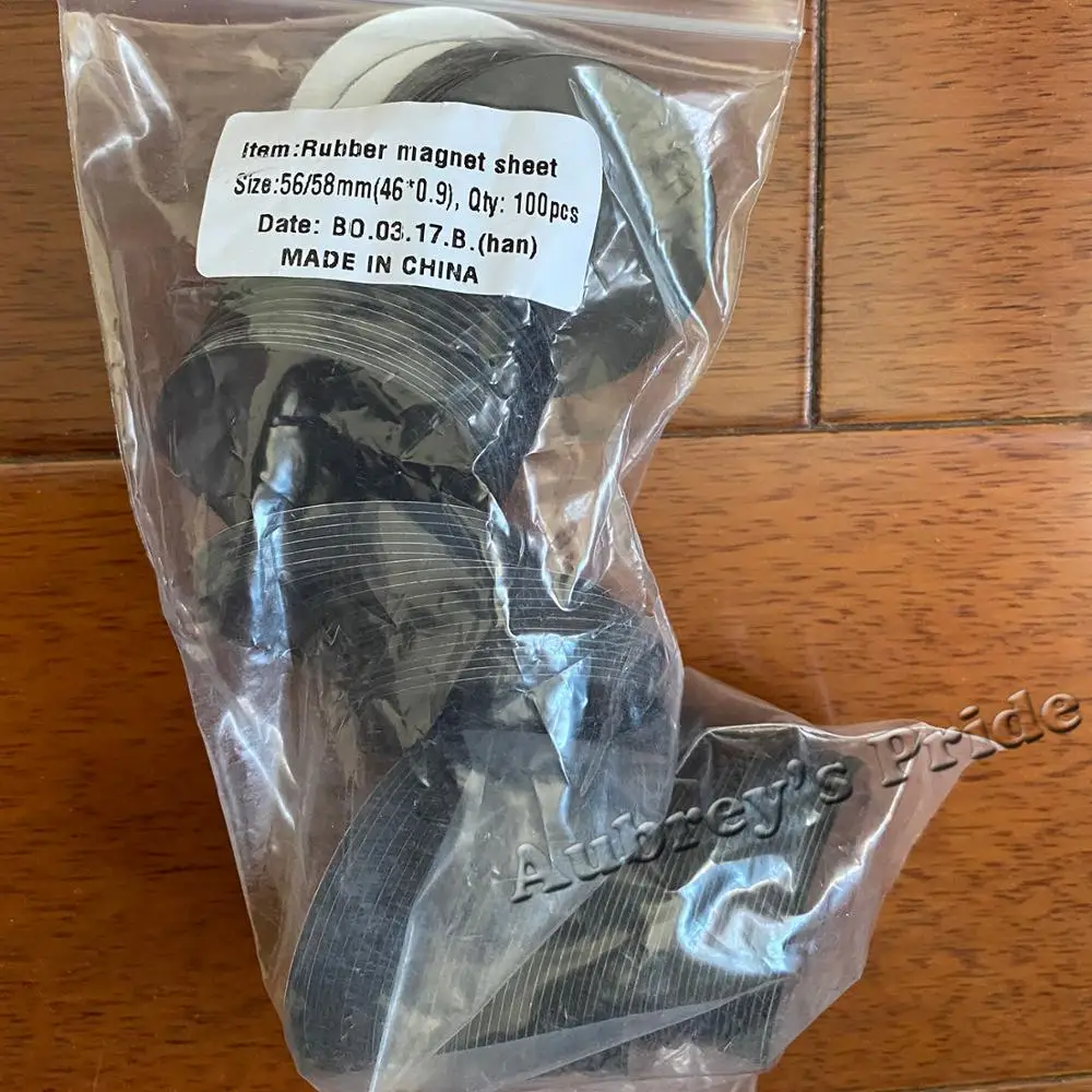 100 комплектов мягкие резиновые магнитные наклейки 46x0 9 мм для кнопок 2 1/5 1/4 дюйма 56