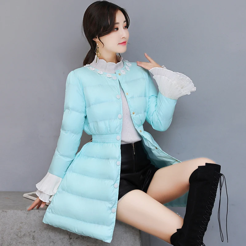 Зимняя куртка женская винтажная одежда Стеганая пуховая хлопковая парка теплое