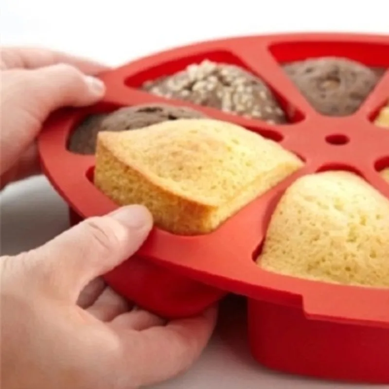 Антипригарная силиконовая форма для торта круглые формы выпечки 8 полости торты