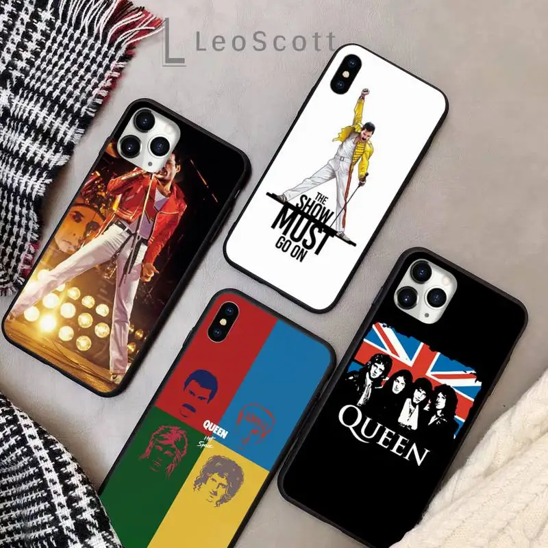 

Rock singer Freddie Mercury Queen Phone Cases for iPhone 11 12 pro XS MAX 8 7 6 6S Plus X 5S SE 2020 XR Soft silicone