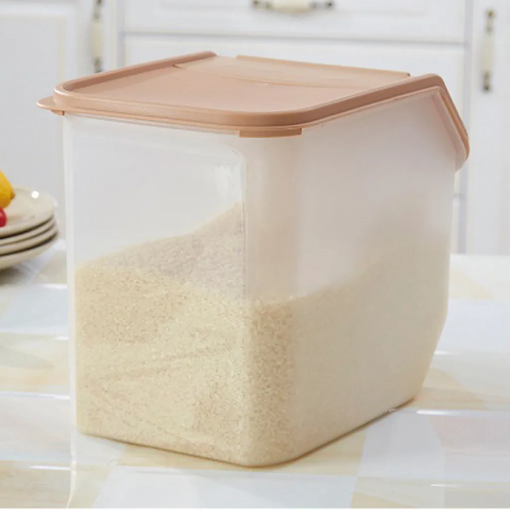 1 шт., кухонный ящик для хранения риса и фруктов, ведро для хранения зерновых, сухой контейнер для пищевых продуктов, держатели для специй, раздвижная крышка с измерительной чашкой, контейнер CD