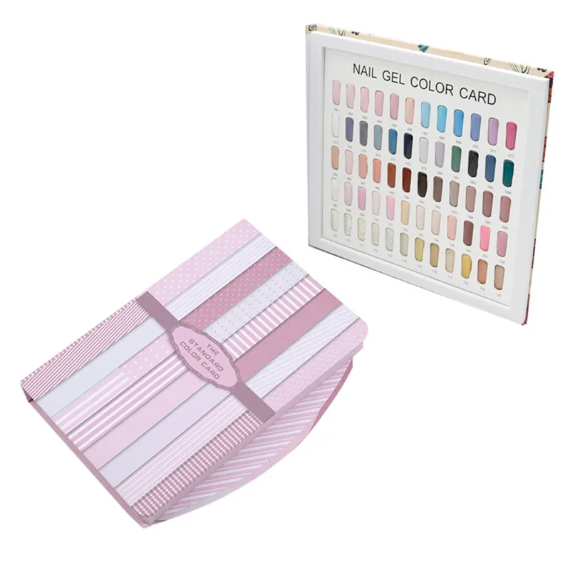 

120 Colors False Nail Art Display Board Sample Book Nail Polish Gelatin Board Nail Art Showing Board Manicure Tool