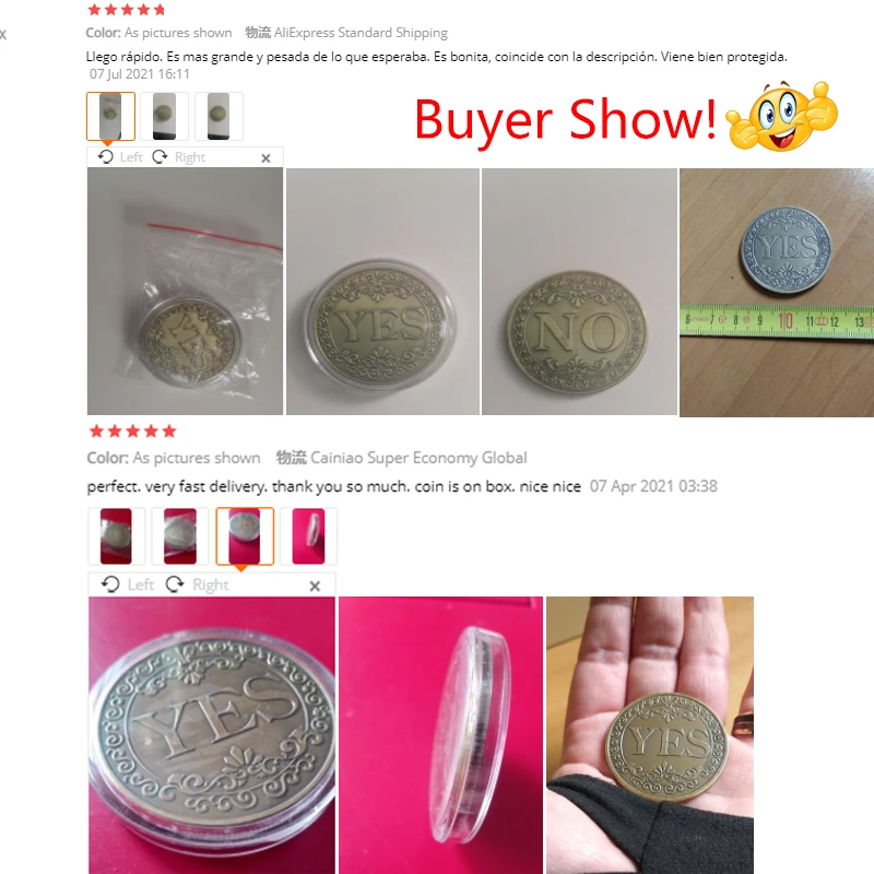 

1Pcs Creative Alloy Coin Collectible Great Gift Yes Or No Decision Coin Art Collection YES NO Letter Commemorative Coin