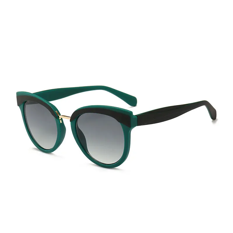 Модные Цветные солнцезащитные очки кошачий глаз женские Брендовые высокого