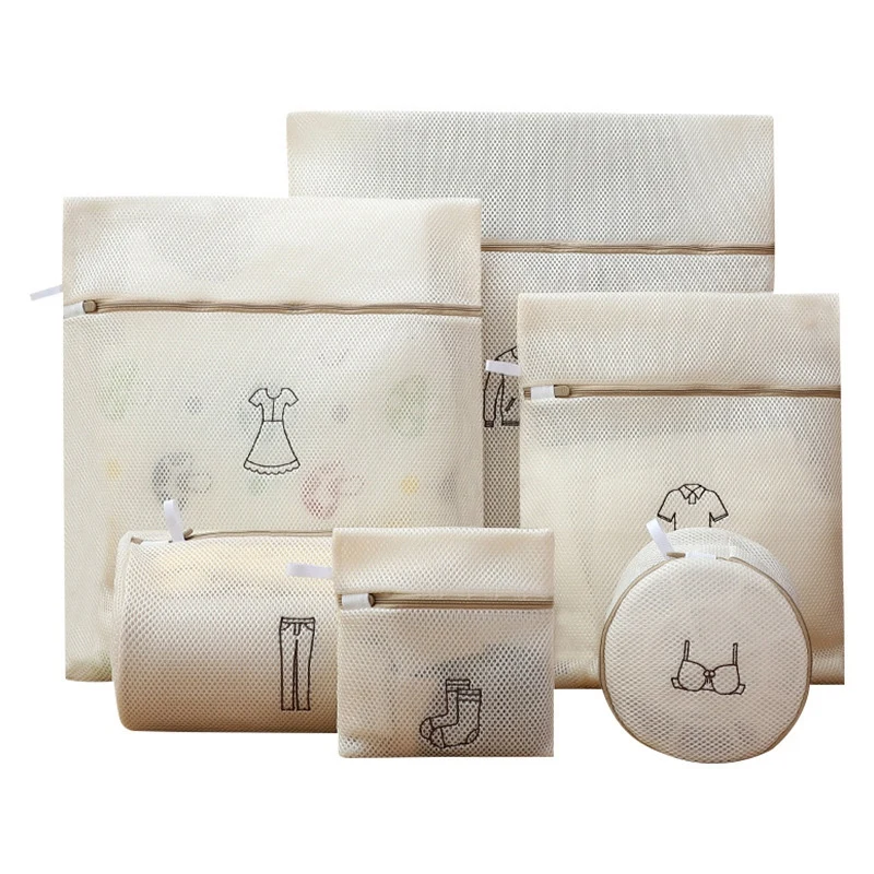 

6-Piece Laundry Bag Washing Machine Special Protection Bag Underwear Thickened Anti-Deformation Mesh Bag