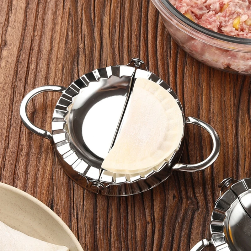 

Dumpling Maker 2Pcs Small Medium and Large Dumpling Mold Dough Press Cutter Wrapper Pie Crimper Pastry Tools Ravioli Mould