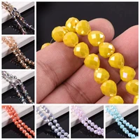 8mm crystal glass faceted teardrop ball loose craft beads jewellery making