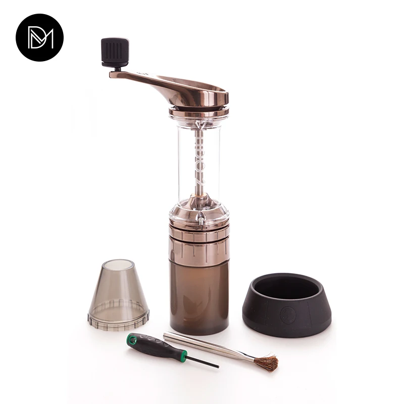 値段 1pc Oeリド2 70グラム容量ハンドグラインダー40ミリメートル鋼コニカルバリコーヒーグラインダー調整可能な厚さ度洗えるバリスタ