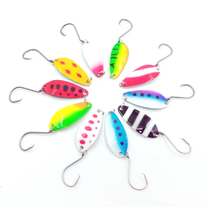 

6 Pcs Fishing Spoon Spinner Koeder Metal Hook Hard Art Coating Colorful 6g