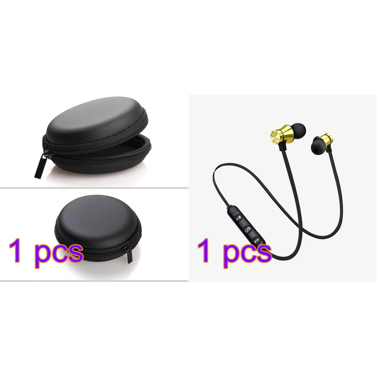 Gold with box Магнитные беспроводные Bluetooth наушники водонепроницаемые спортивные наушники беспроводные стерео наушники-вкладыши с микрофоном для IPhone Xiaomi - Цвет: Gold with box
