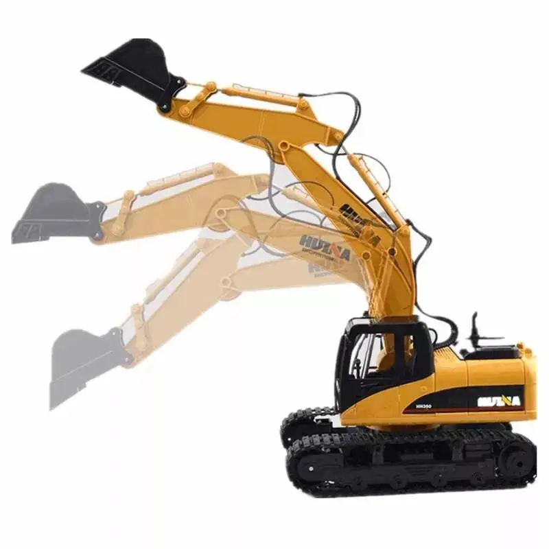 HUINA 1/14 15CH 680 Degree Rotation Alloy Bucket RC Excavator Construction Vehicle Toy Gift with Cool Sound/Light Effect 1550
