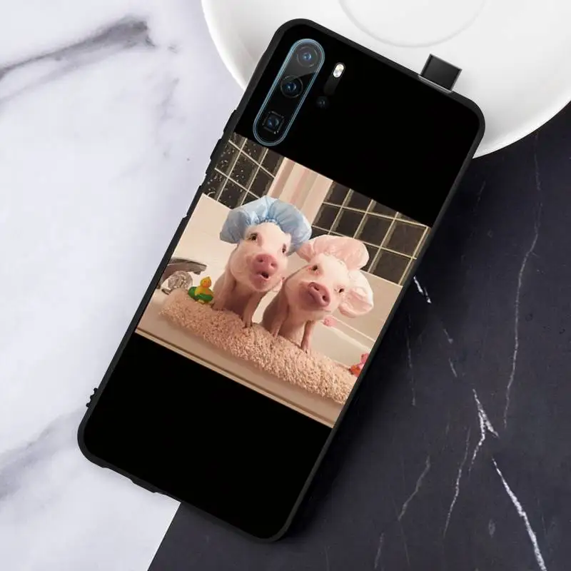 

Cute Little Pet Pig animal Phone Case For Huawei honor Mate P 10 20 30 40 i 9 8 pro x Lite smart 2019 nova 5t