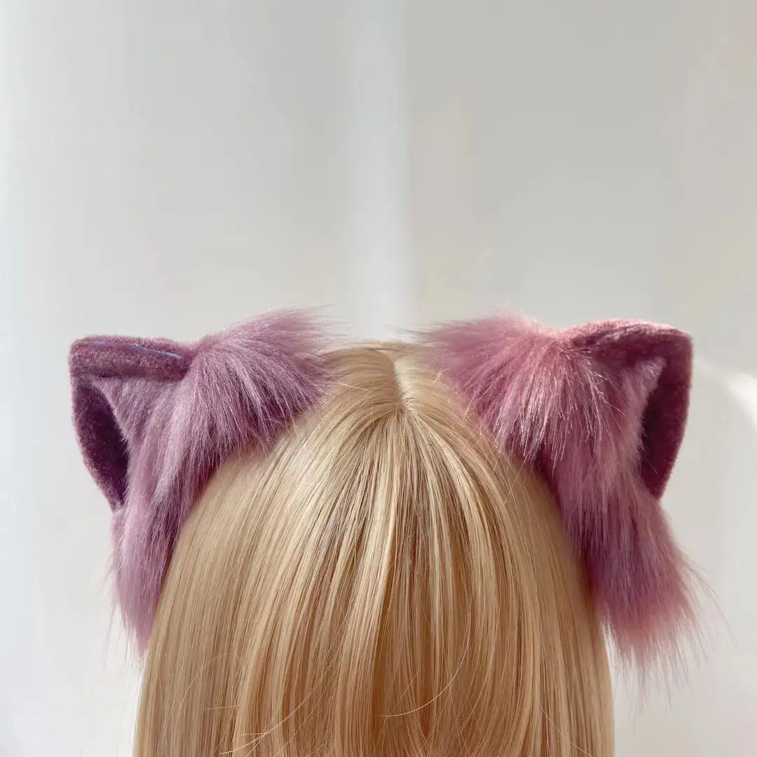 

New Five-color kitten Anime Beast Ear Beast Tail Wolf Ear Cat Ear Fox Ear Headband Custom COSPLAY