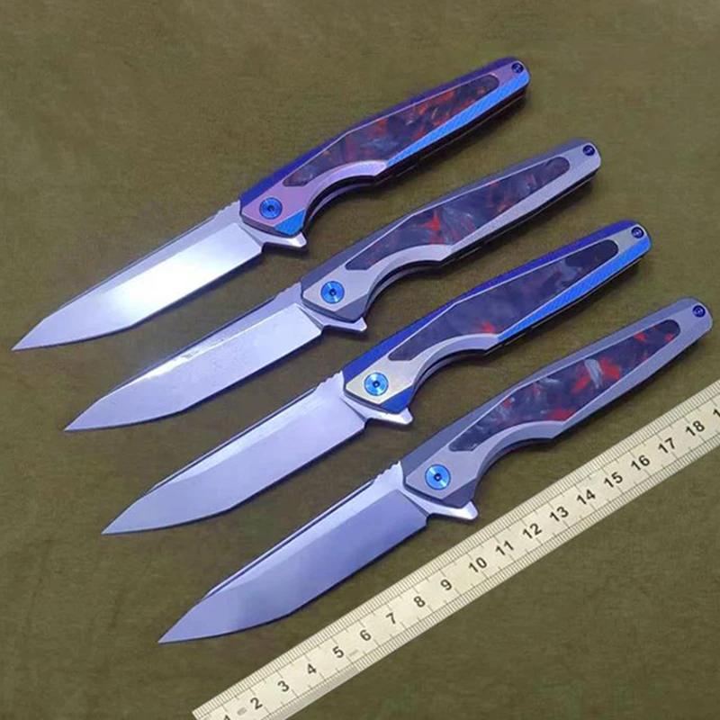 Новый складной нож flipper TC4 из титанового сплава инкрустированный ручкой