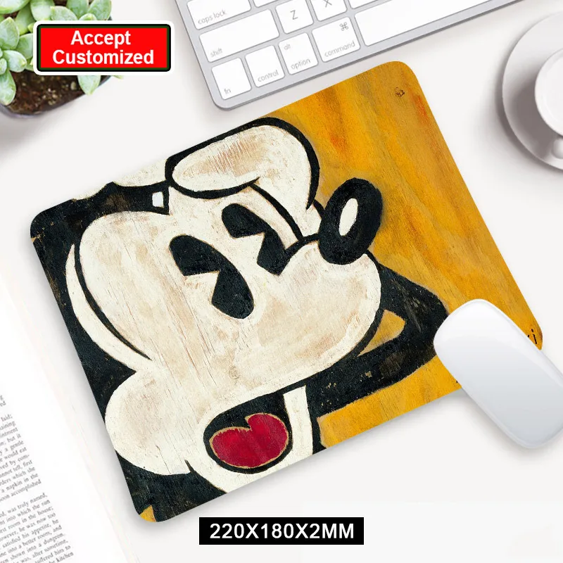Игровой коврик для мыши с изображением Микки Мауса, коврик для мыши, коврик для компьютерной мыши, игровой коврик для мыши - Цвет: 22x18cm