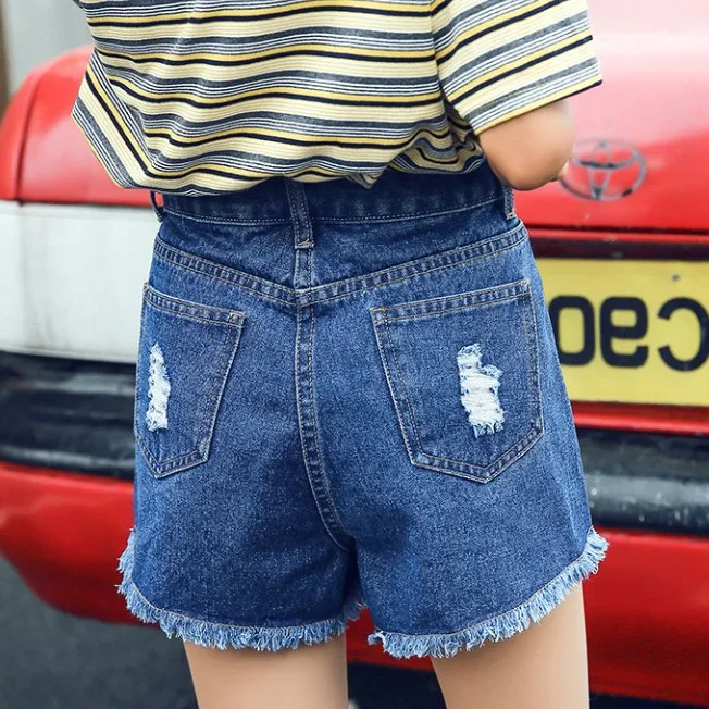 ZQLZ женские джинсовые шорты с высокой талией и широкими штанинами повседневные