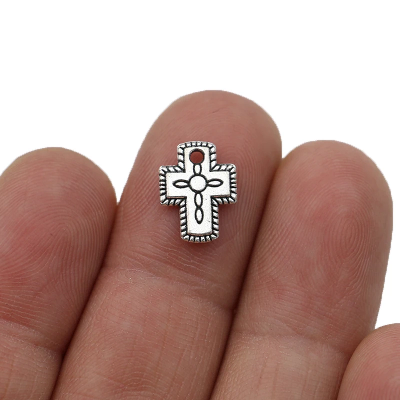 JAKONGO Тибетский посеребренный Крест Подвески для изготовления ювелирных изделий